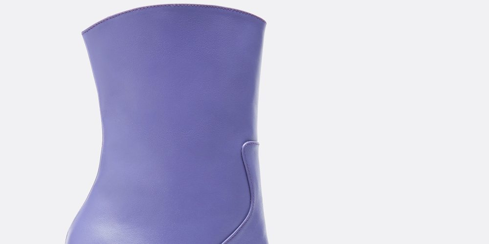 Stainless Ankle Boot Lilac Leather
